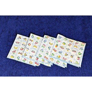 Vintage Cloth Napkins Fruit Set of 4 Finished Edge 11 x 12" Mushrooms READ